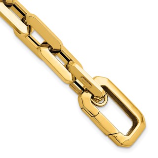 Herco 14K Polished 10.5mm Rectangle Link 8 Inch Bracelet