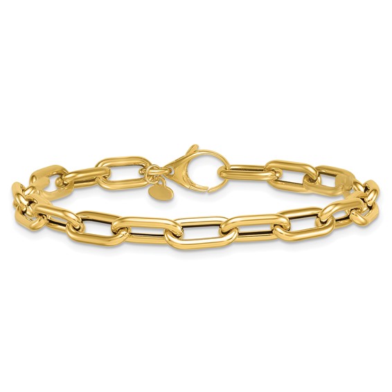 Herco 14K Polished 6mm Oval Link 7.5 Inch Bracelet