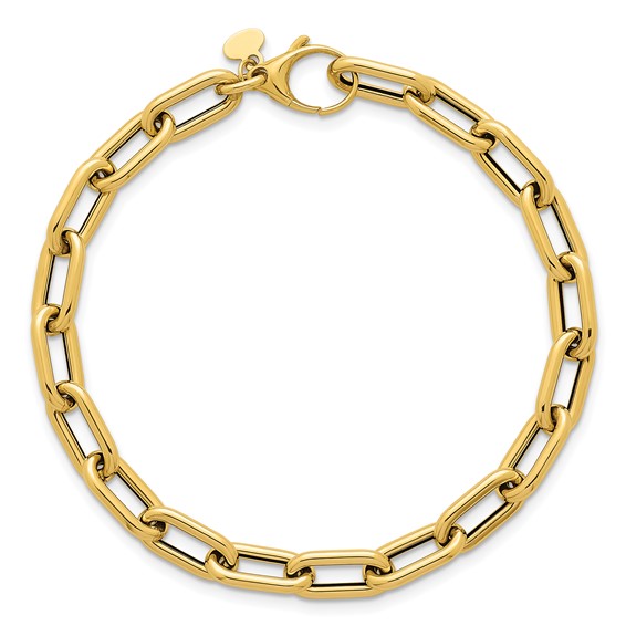Herco 14K Polished 6mm Oval Link 7.5 Inch Bracelet