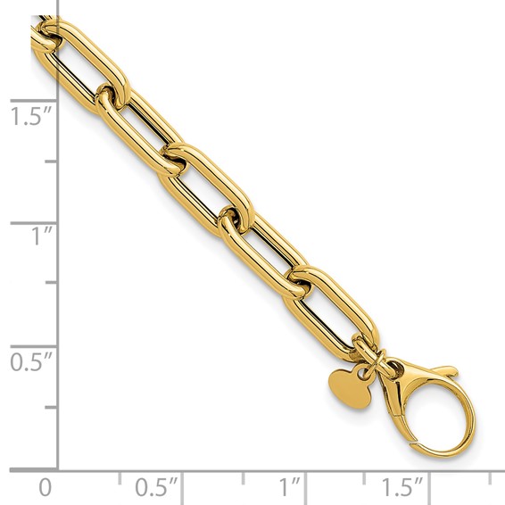 Herco 14K Polished 6mm Oval Link 7.5 Inch Bracelet