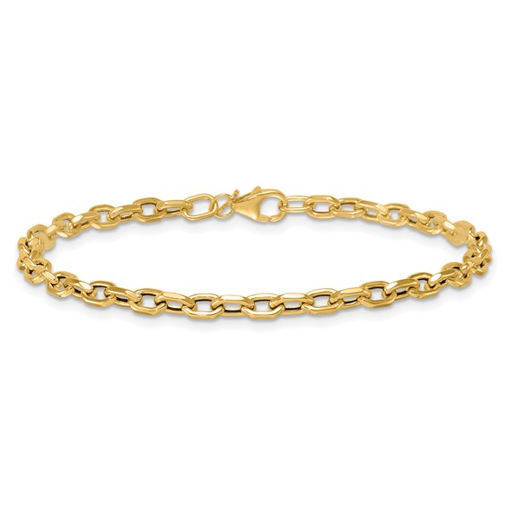 Herco 14K Polished Oval Link 7.5 Inch Bracelet