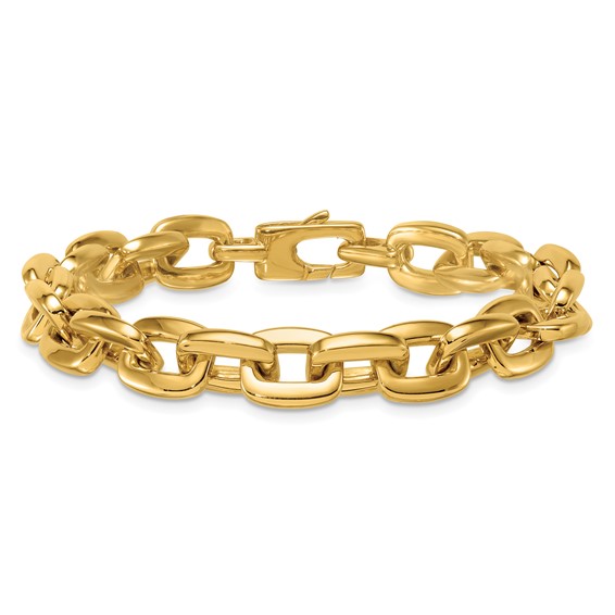 Herco 14K Polished Square Link Chain 7.5 Inch Bracelet