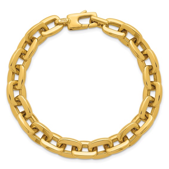 Herco 14K Polished Square Link Chain 7.5 Inch Bracelet