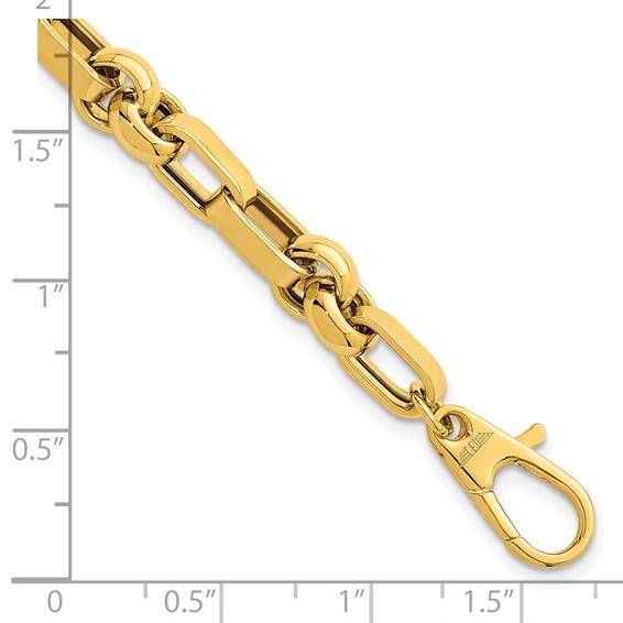 Herco 14K Polished Circle and Oval Link 8 Inch Bracelet