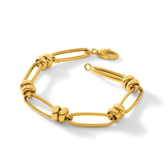 Herco 14K Polished Fancy 8mm Oval Link 7.5 Inch Bracelet