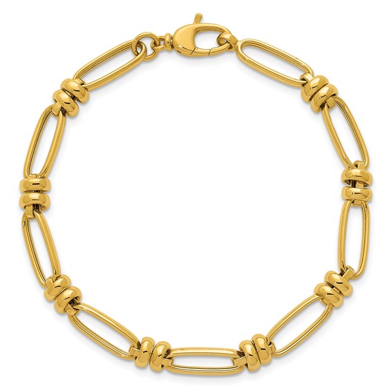 Herco 14K Polished Fancy 6mm Oval Link 7.75 Inch Bracelet