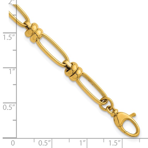 Herco 14K Polished Fancy 6mm Oval Link 7.75 Inch Bracelet