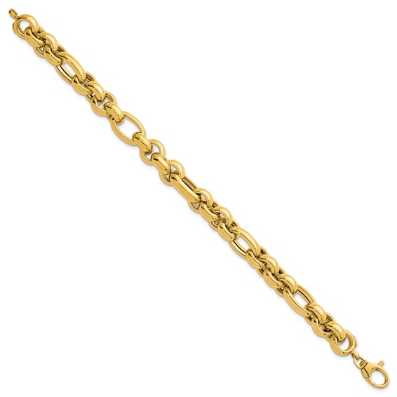 Herco 14K Polished Fancy Circle Link 8 Inch Bracelet
