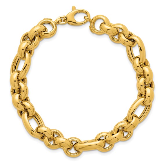 Herco 14K Polished Fancy Circle Link 8 Inch Bracelet