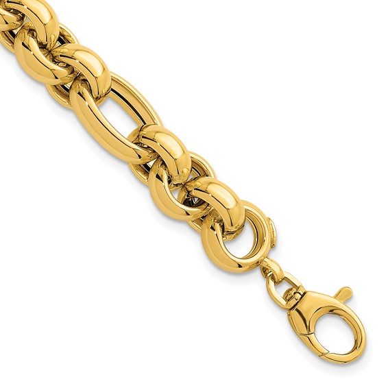 Herco 14K Polished Fancy Circle Link 8 Inch Bracelet