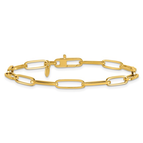 Herco 14K Polished Paperclip Link 7.5 Inch Bracelet