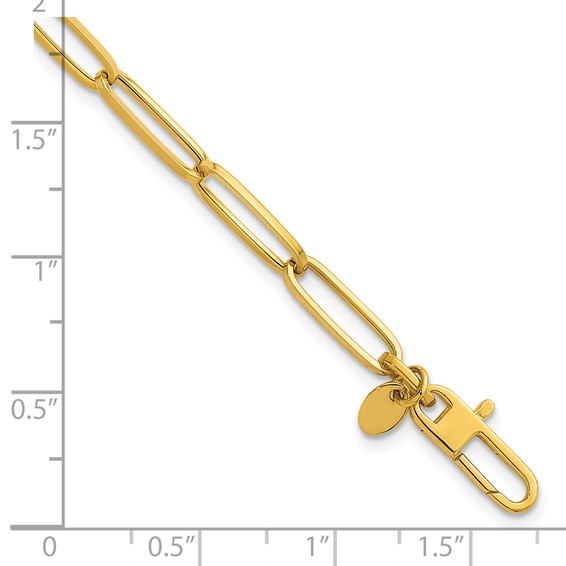 Herco 14K Polished Paperclip Link 7.5 Inch Bracelet