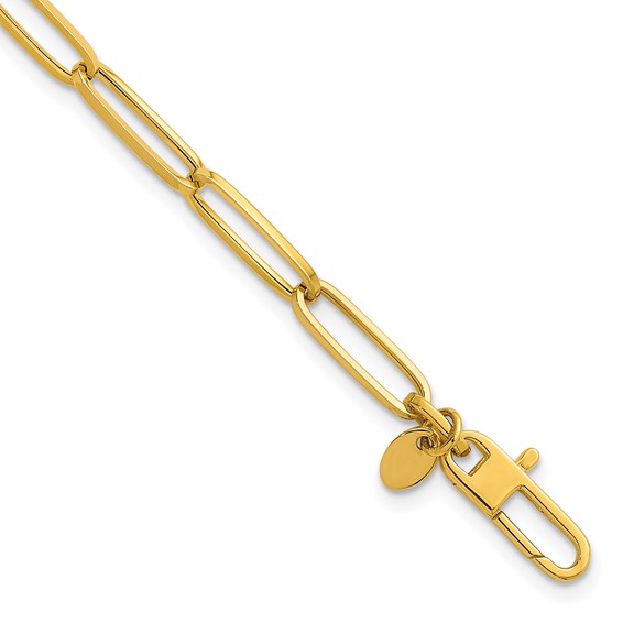 Herco 14K Polished Paperclip Link 7.5 Inch Bracelet