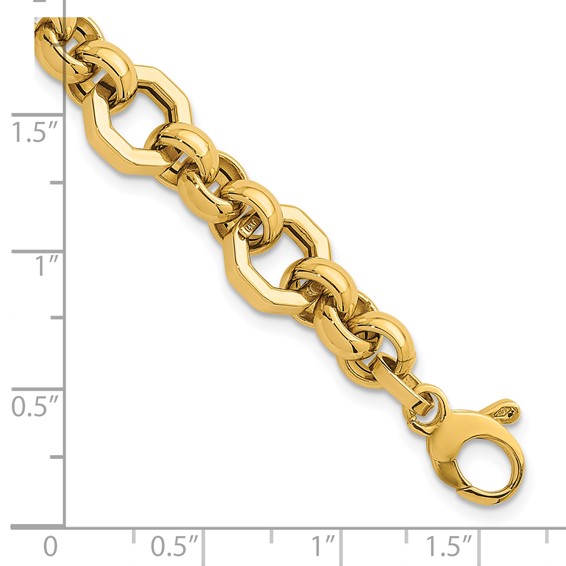 Herco 14K Polished Mixed Link 7.5 Inch Bracelet