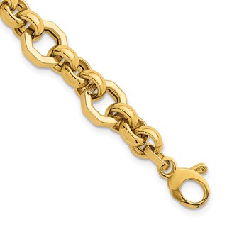 Herco 14K Polished Mixed Link 7.5 Inch Bracelet