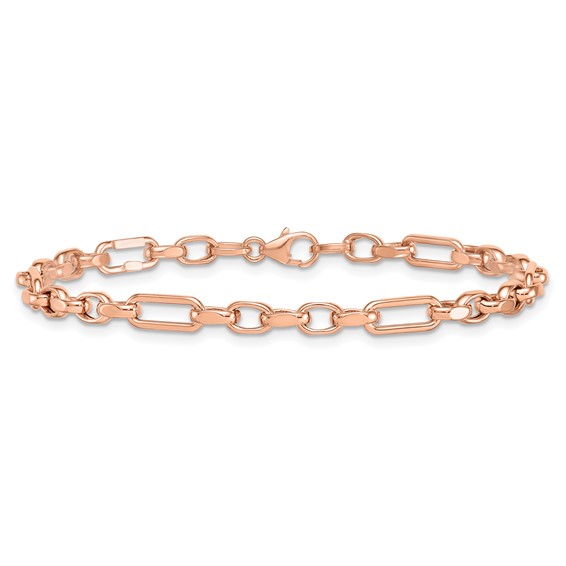 Herco Gold Polished Mixed Link Necklaces