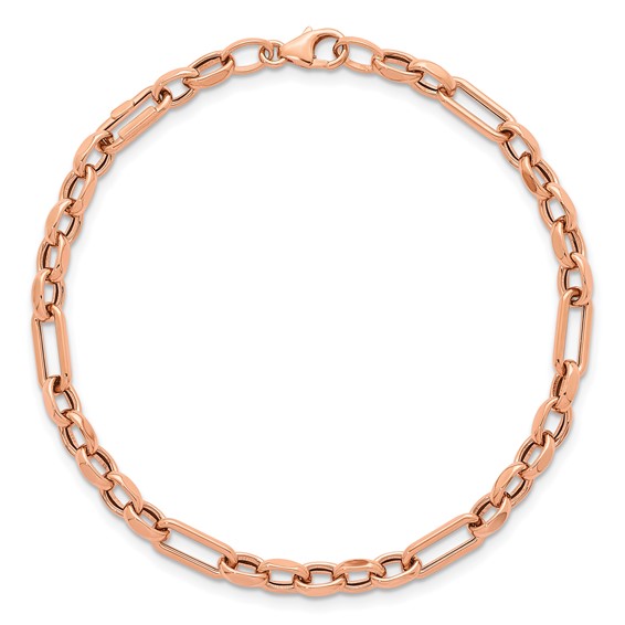 Herco Gold Polished Mixed Link Necklaces