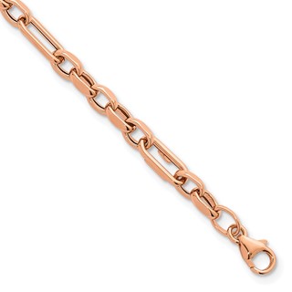 Herco Gold Polished Mixed Link Necklaces
