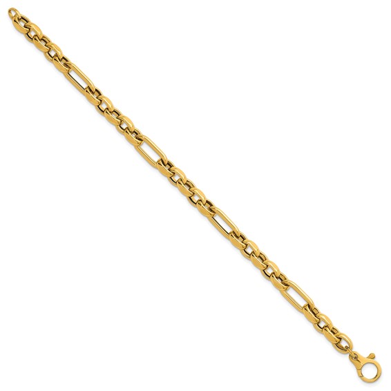 Herco 14K Polished Mixed Link 7.5 Inch Bracelet