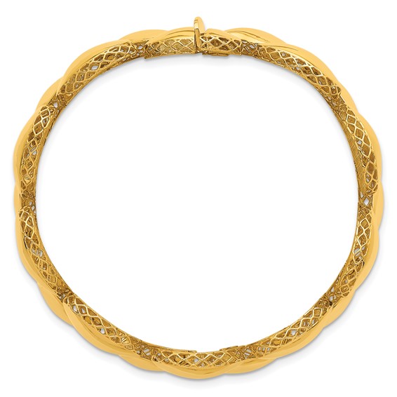 Herco 14K Polished Teardrop Link 7 Inch Bracelet