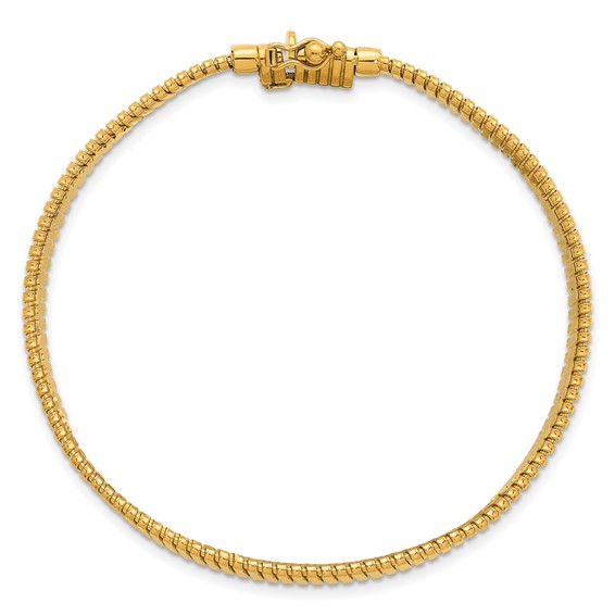 Herco 14K Polished 8.5mm Flat Omega 7.5 Inch Bracelet