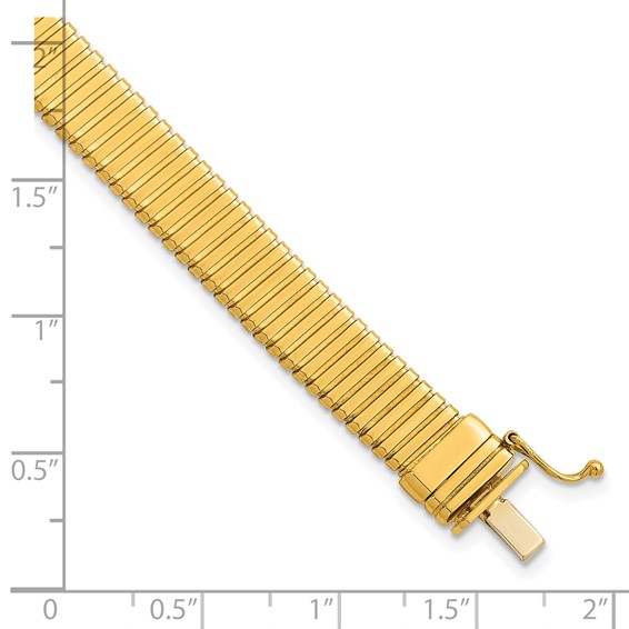 Herco 14K Polished 8.5mm Flat Omega 7.5 Inch Bracelet