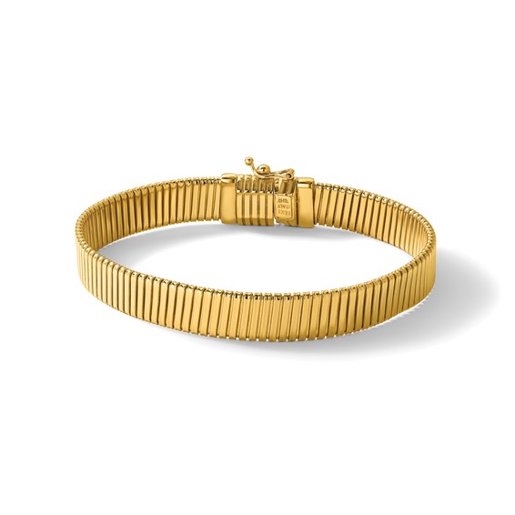 Herco 14K Polished 8.5mm Flat Omega 7.5 Inch Bracelet