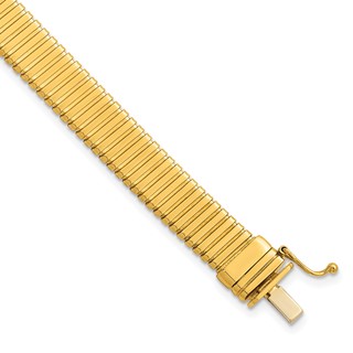 Herco 14K Polished 8.5mm Flat Omega 7.5 Inch Bracelet