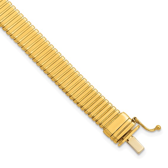 Herco 14K Polished 8.5mm Flat Omega 7.5 Inch Bracelet
