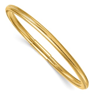 Herco 14K Polished Bar Stretch Bracelet