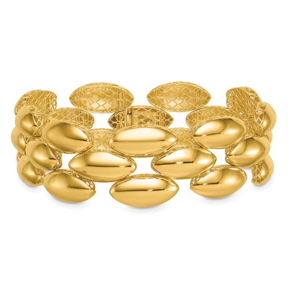 Herco 14K Polished Fancy Oval Link 7.25 Inch Bracelet