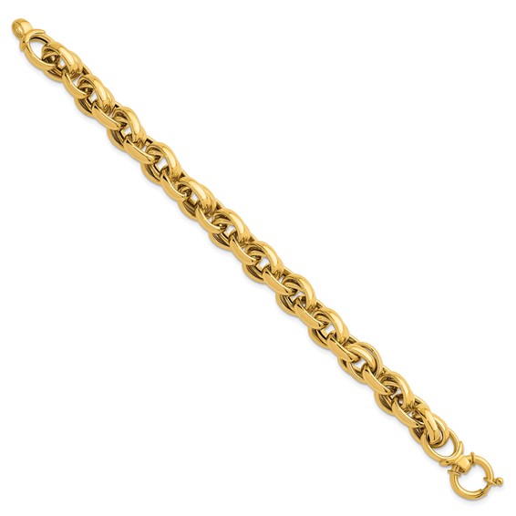 Herco 14K Polished Double Link 7.5 Inch Bracelet