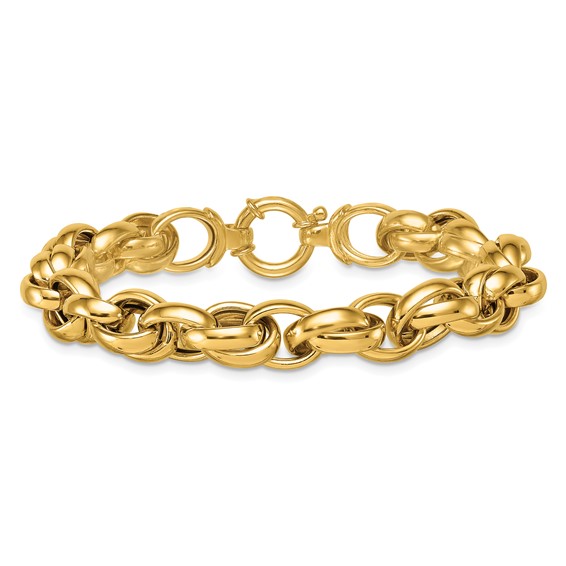 Herco 14K Polished Double Link 7.5 Inch Bracelet