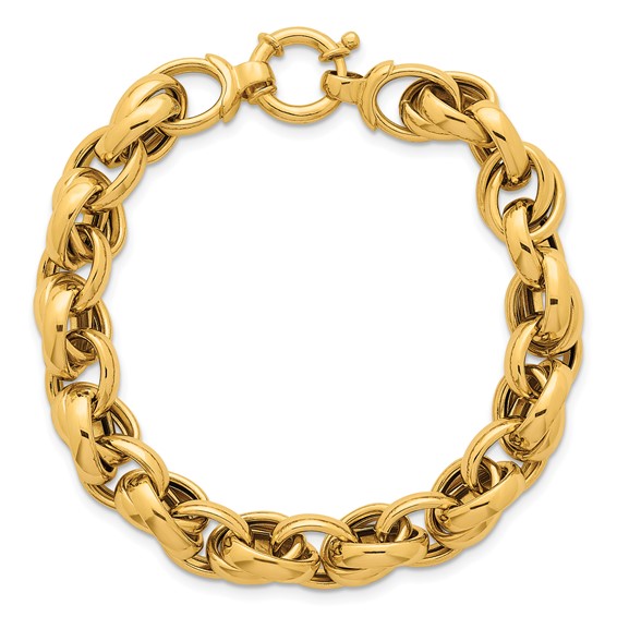 Herco 14K Polished Double Link 7.5 Inch Bracelet