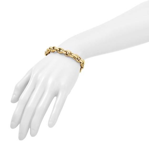 Herco 14K Polished Double Link 7.5 Inch Bracelet