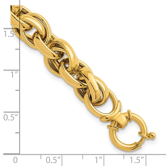 Herco 14K Polished Double Link 7.5 Inch Bracelet