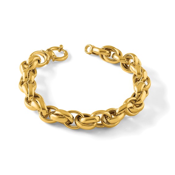 Herco 14K Polished Double Link 7.5 Inch Bracelet