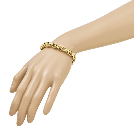 Herco 14K Polished Double Link 7.5 Inch Bracelet