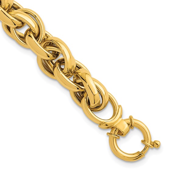 Herco 14K Polished Double Link 7.5 Inch Bracelet