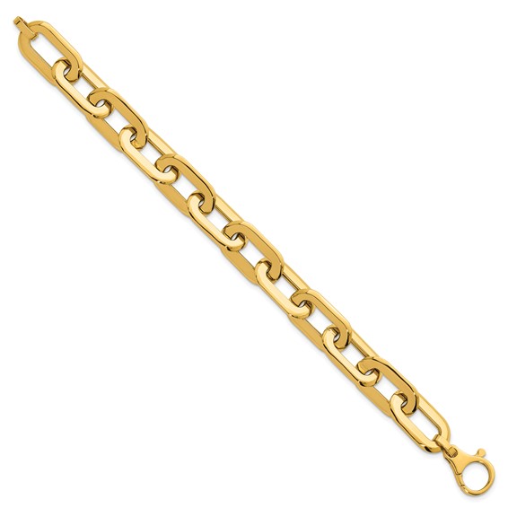 Herco 14K Polished Flat Oval Link 7.75 Inch Chain Bracelet