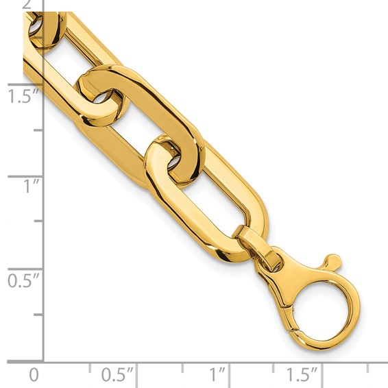 Herco 14K Polished Flat Oval Link 7.75 Inch Chain Bracelet