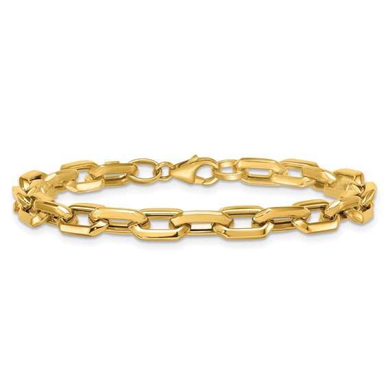 Herco 14K Polished Knife Edge Link  7.5 Inch Chain Bracelet