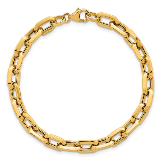 Herco 14K Polished Knife Edge Link  7.5 Inch Chain Bracelet