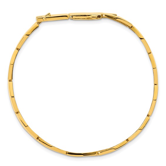 Herco 14K Polished 19mm Flat Geometric Link 7.25 Inch Bracelet