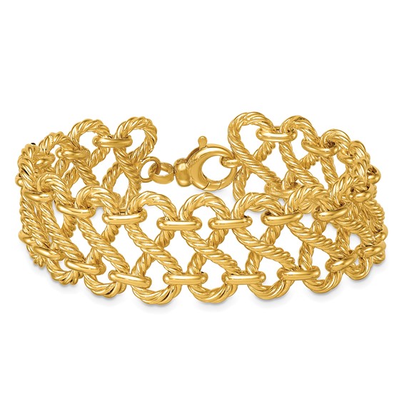 Herco 14K Polished Twisted Infinity Link 8 Inch Bracelet