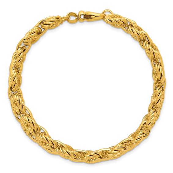 Herco 14K Polished Twisted Infinity Link 8 Inch Bracelet