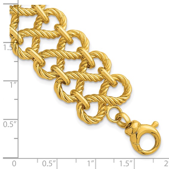 Herco 14K Polished Twisted Infinity Link 8 Inch Bracelet