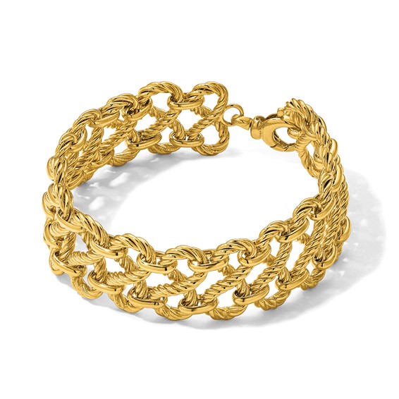 Herco 14K Polished Twisted Infinity Link 8 Inch Bracelet