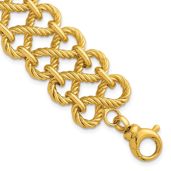 Herco 14K Polished Twisted Infinity Link 8 Inch Bracelet