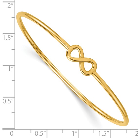 Herco 14K Polished Infinity Flexible with Hidden Clasp Bangle